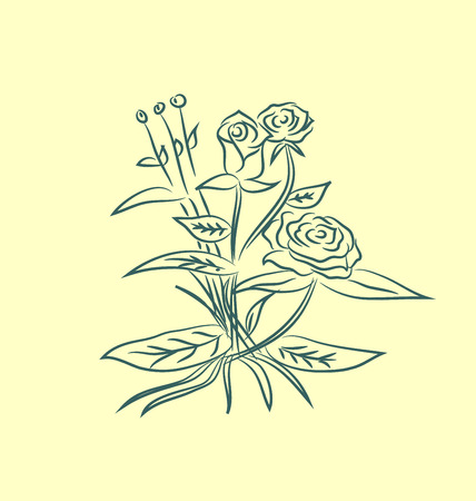 Grass With Flowers Illustrationのイラスト素材