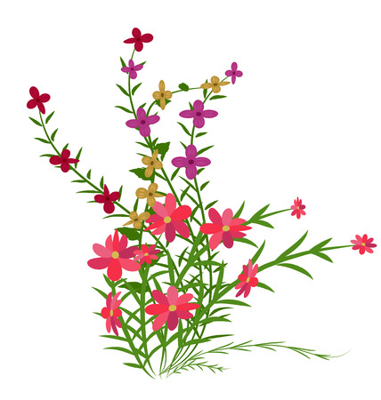 Grass With Flowers Illustrationのイラスト素材