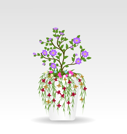 Grass With Flowers Illustrationのイラスト素材