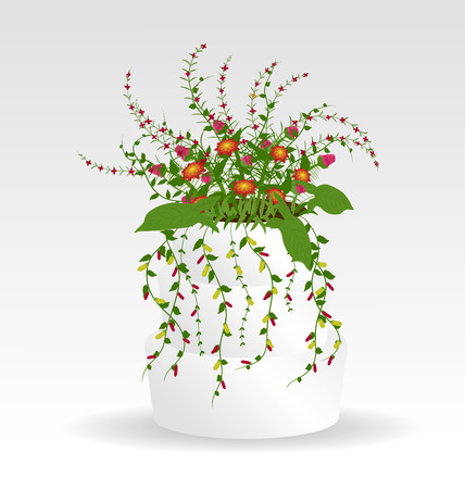 Grass With Flowers Illustrationのイラスト素材