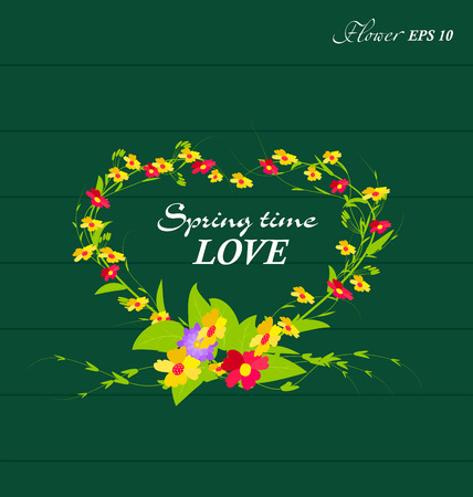 spring holiday with flowersのイラスト素材