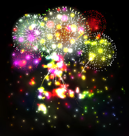 year 2015 made of colored neon effectのイラスト素材