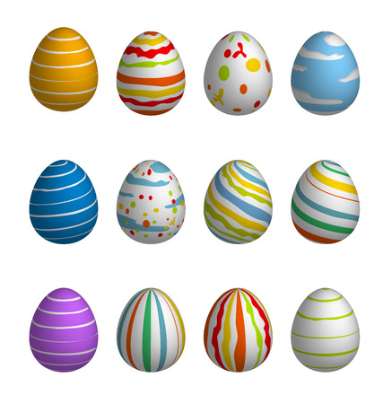 Happy Easter eggsのイラスト素材