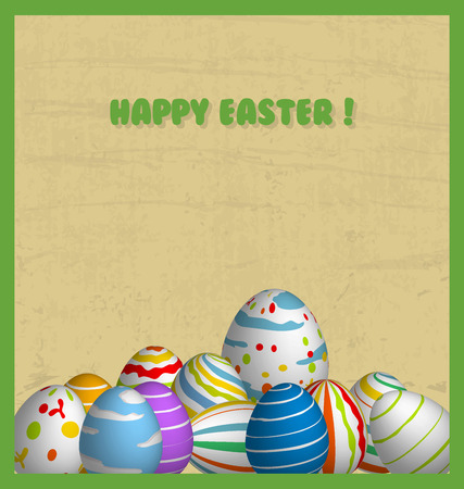 Happy Easter eggsのイラスト素材