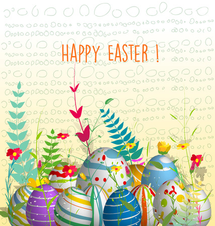 Happy Easter eggsのイラスト素材