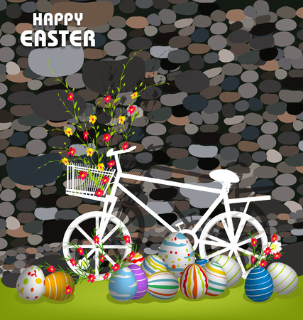 Happy Easter eggsのイラスト素材
