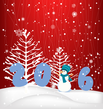 Happy New Year 2016のイラスト素材