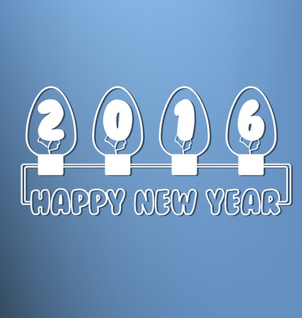 Happy new year 2016のイラスト素材