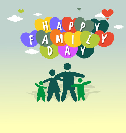 Happy Family Dayのイラスト素材