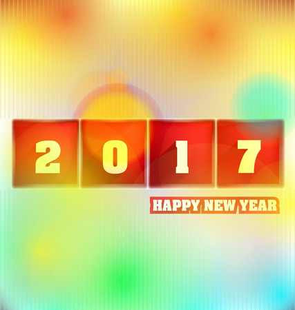 Happy new year 2017のイラスト素材