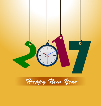 Happy new year 2017のイラスト素材