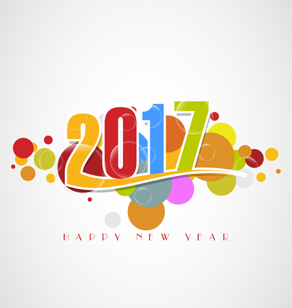 Happy new year 2017のイラスト素材