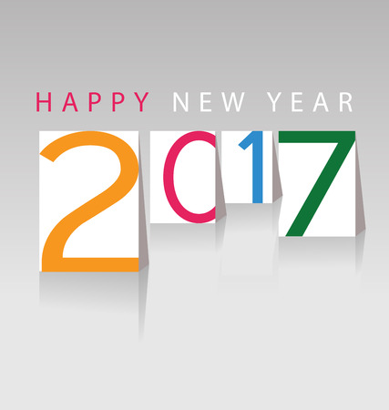 Happy new year 2017のイラスト素材