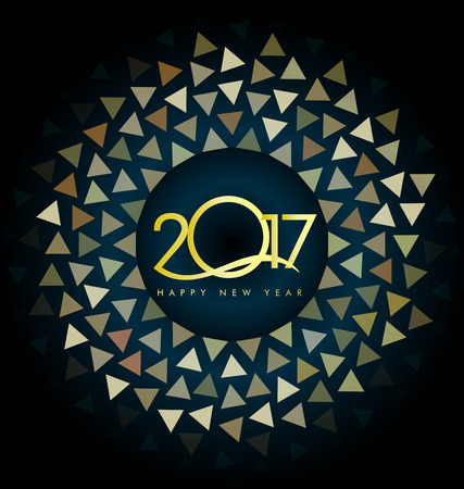 Happy new year 2017のイラスト素材