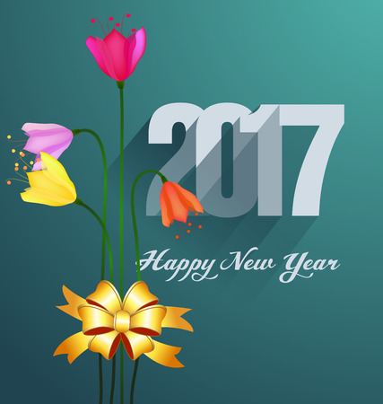 Happy new year 2017のイラスト素材