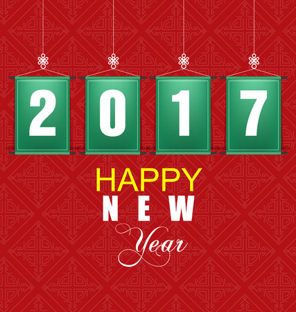 Happy new year  2017 holiday background designのイラスト素材