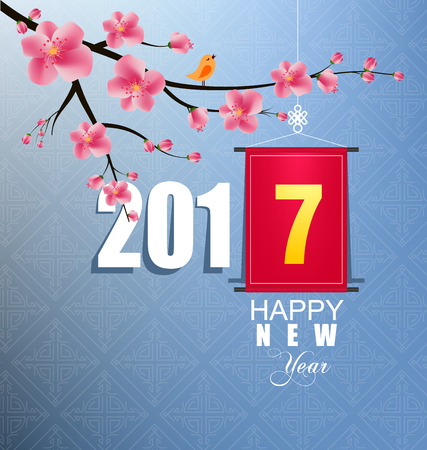 Happy new year  2017 holiday background designのイラスト素材