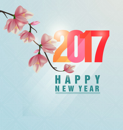Happy new year  2017 holiday background designのイラスト素材