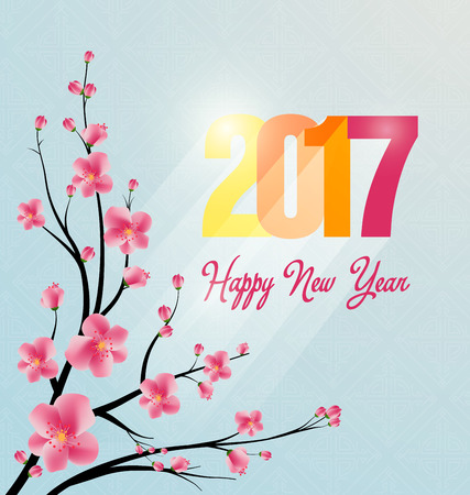 Happy new year  2017 holiday background designのイラスト素材