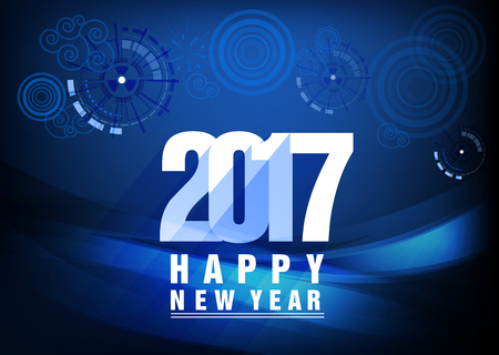 Happy new year 2017のイラスト素材