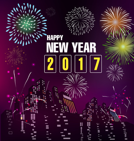 Happy new year 2017のイラスト素材