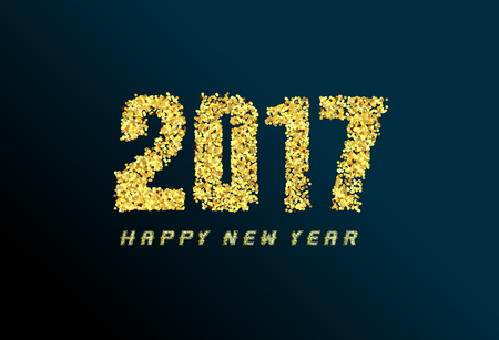 Happy new year 2017のイラスト素材