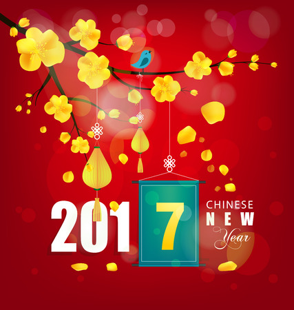 Happy New Year 2017 background. Colorful, Greeting cardのイラスト素材