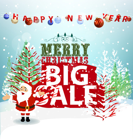 Merry christmas happy new year 2017のイラスト素材