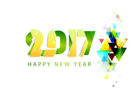 Merry christmas happy new year 2017のイラスト素材