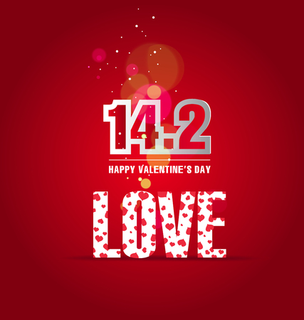 Happy Valentines Day card. love romantic backgroundのイラスト素材