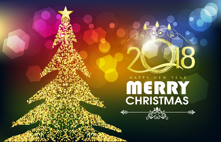 Happy new year 2018のイラスト素材