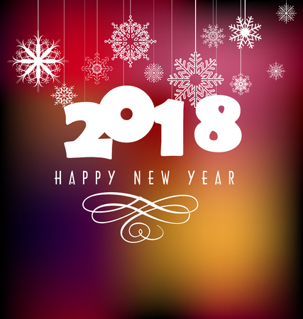 Happy new year 2018のイラスト素材