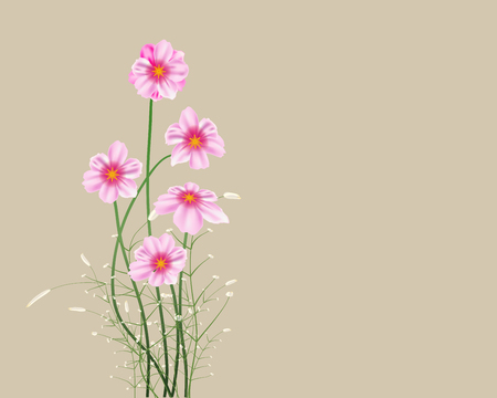 Lovely spring background with tulip flowers vector imageのイラスト素材