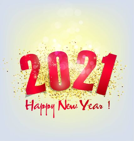 Happy new year 2021のイラスト素材