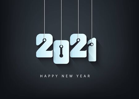 Happy new year 2021のイラスト素材