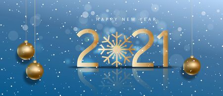 Happy new year 2021のイラスト素材