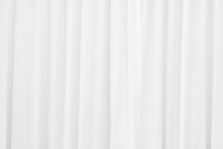 White fabric texture background. Crumpled of curtains material.の写真素材
