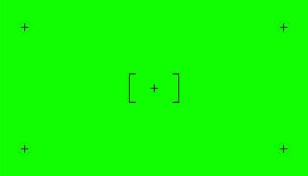 Green screen with VFX motion tracking markers Chroma key VFX motion tracking markers Art design green screen backdrop template Abstract concept video footage replacement. Creative vector illustrationのイラスト素材