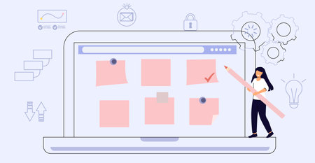 Add Notes Empty Memo Application for Creating Notes Remindersのイラスト素材
