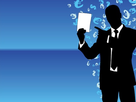 Exam sheet a motivator with a successful and rich businessman のイラスト素材