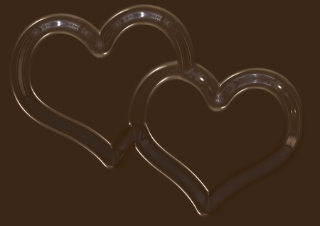 Sweet cocolate heart (background, flyer, wallpaper, web...)の写真素材
