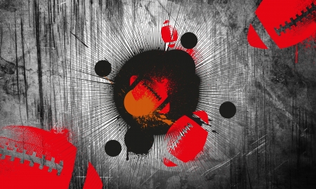 Grunge american football background with space (poster, web, leaflet, magazine)の写真素材