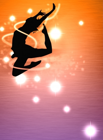 Dance girl background with space  poster, web, leaflet, magazine の写真素材