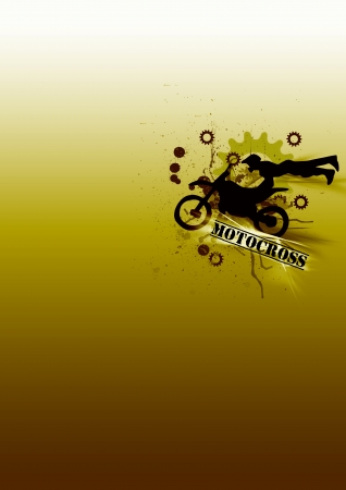 Motocross jumping background (poster, web, leaflet, magazine)の写真素材
