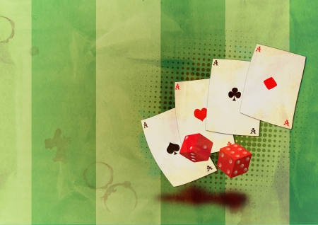 Grunge poker background with space (poster, web, leaflet, magazine)の写真素材