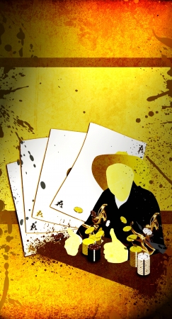 Abstract grunge Western poker background with spaceの写真素材
