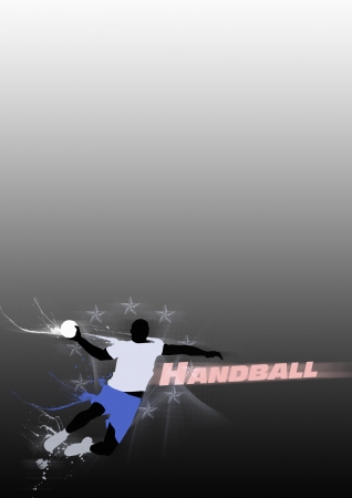 Abstract handball shot poster background with spaceの写真素材