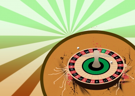Abstract Roulette wheel poster background with spaceの写真素材