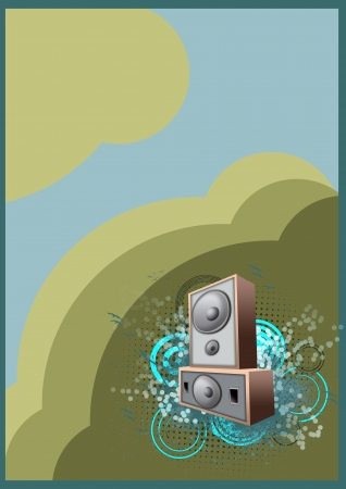 Music concert and disco Speaker background with spaceの写真素材