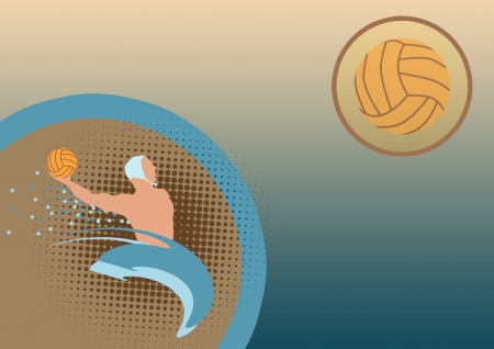 Color Water polo sport background with spaceの写真素材